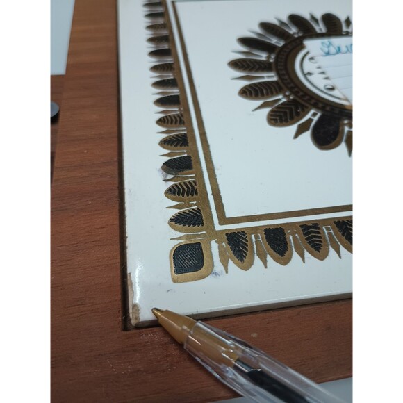 Vtg George Briard Woodland Teak And Tile Cheese Board With Knife Charcuterie - Picture 9 of 9